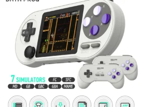 DATA FROG SF2000 Portable Handheld Game Console 3 Inch IPS Retro Game Consoles Built-in 6000 Games Retro Video Games For Kids