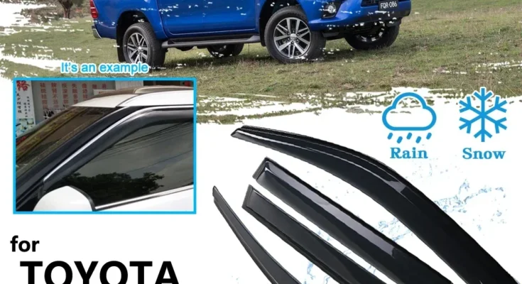 Toyota Hilux SR5 REVO AN120 AN130 용 자동차 사이드 윈도우 바이저 120 130 2016 ~ 2020 디플렉터 Sun Rain Guard SHADE Shed 2019 2018 2017