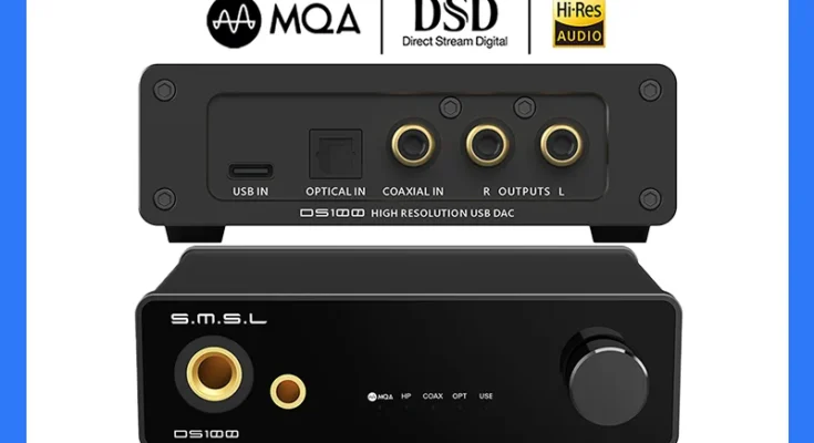 2024 신형 SMSL DS100 고해상도 오디오 디코더 - USB MQA DAC XMOS XU316 데스크탑 DAC