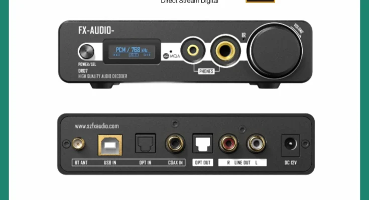 FX-AUDIO DR07 듀얼 AK4493 DAC 올인원 헤드폰 앰프 Bluetooth 5.1 DSD512 PCM 768kHz/32Bit DAC/AMP(리모컨 포함)