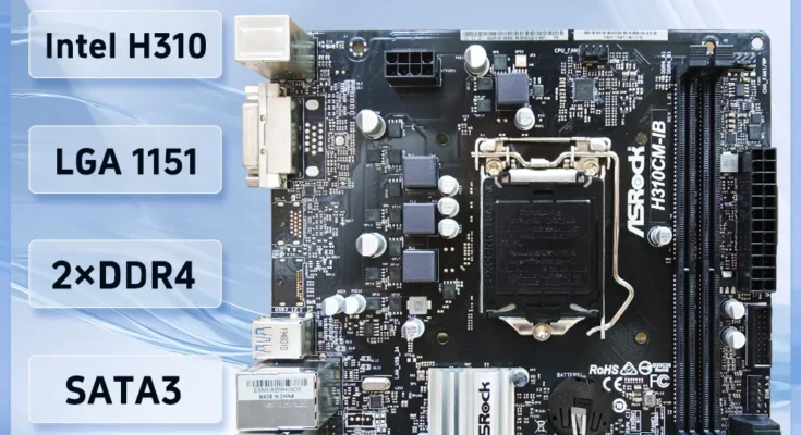 ASRock H310CM-IB 마더보드 LGA1151Intel H310 DDR4 32GB Micro ATX 지지대 9 세대 및 8 세대 코어 i5-9400F 8500 9700F i9-9900 CPU