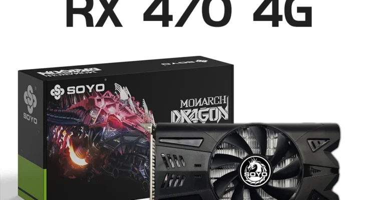 SOYO 그래픽 카드 AMD Radeon RX470 4G GDDR5 256 비트 비디오 카드