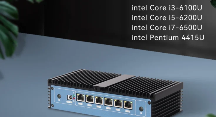 XCY Pfsense 방화벽 라우터 미니 PC 인텔 코어 i7-6500U