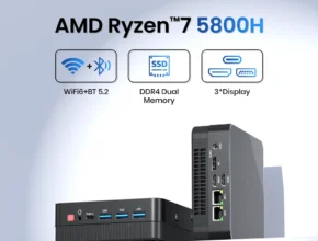 ZXIPC AMD Ryzen7 5800H 4800H 4500U 미니 PC 컴퓨터 게임용 포켓 듀얼 LAN 와이파이 6 BT 5.2 Ryzen5 5500U 5825U NUC 오피스 DDR4 NVMe